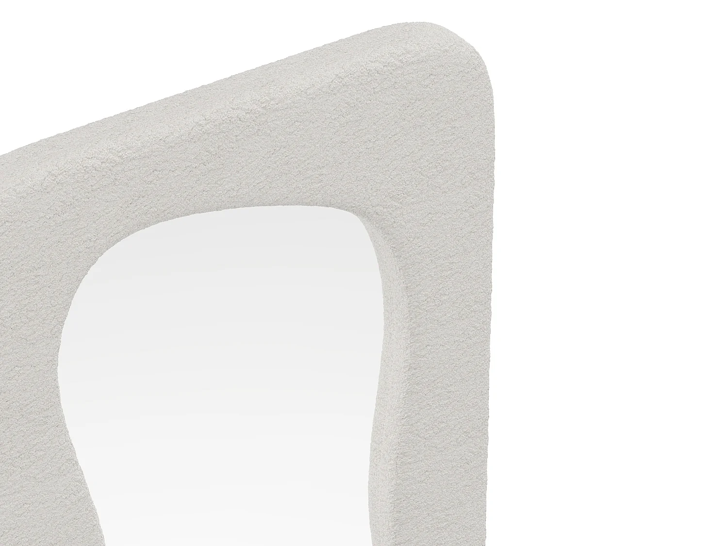 Lustro organiczne z bukli - szer. 60 x wys. 160 cm - Kość słoniowa - HAIMEI