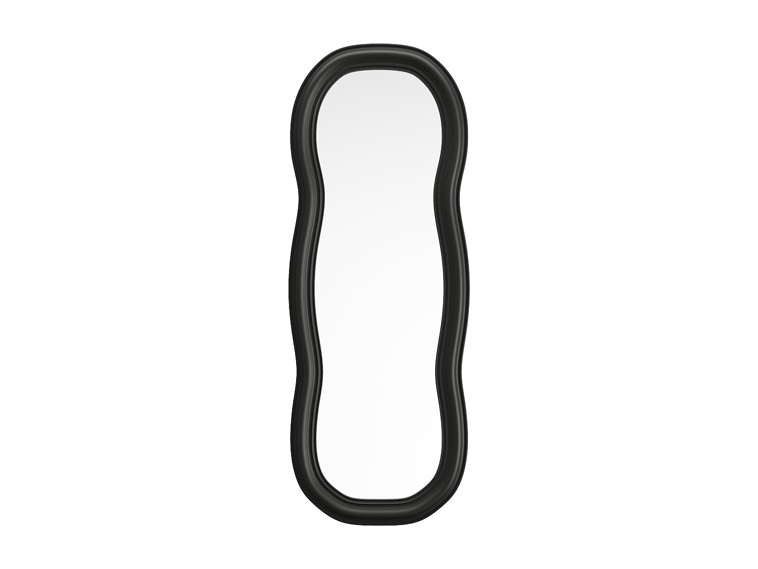 Organischer Spiegel - Paulownia-Holz - 60 x 160 cm - Schwarz - TAYLI günstig online kaufen