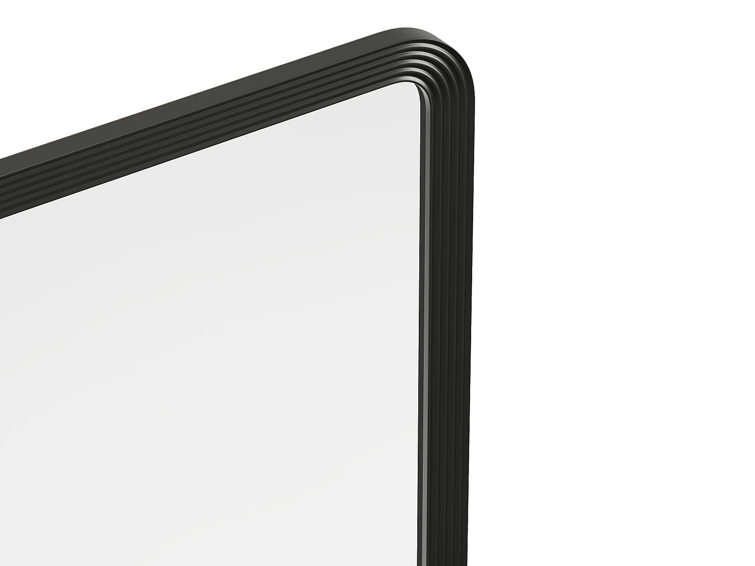 Miroir rectangulaire  en bois de paulownia - L. 85 x H. 110 cm - Noir - JIMIA