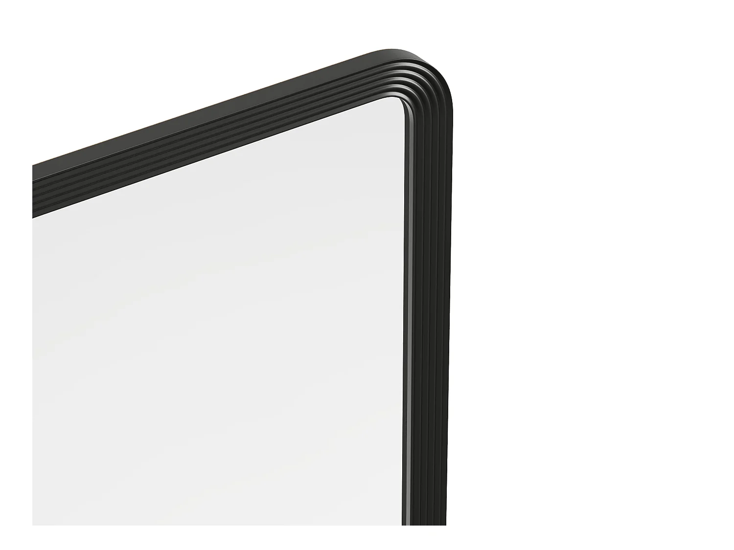 Espejo rectangular de madera de Paulownia - L. 85 x A. 110 cm - Negro - JIMIA