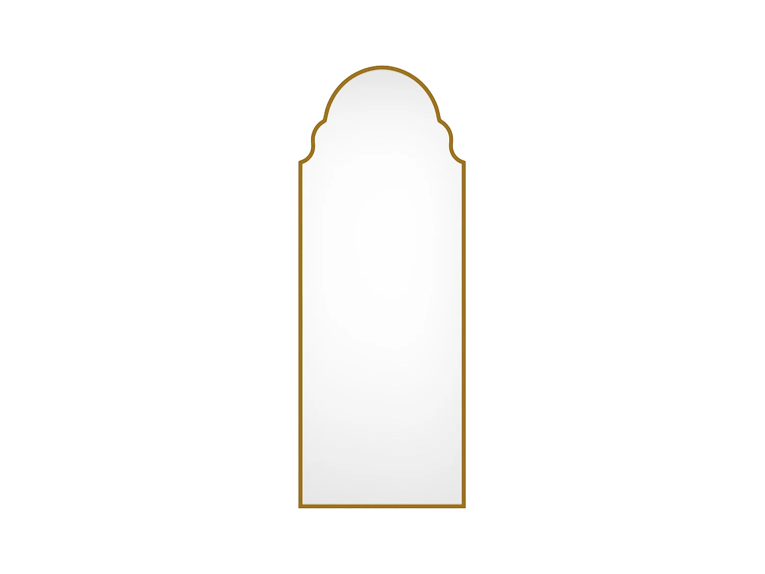 Grand miroir en métal- L. 60 x H. 160 cm - Doré - KARIAN