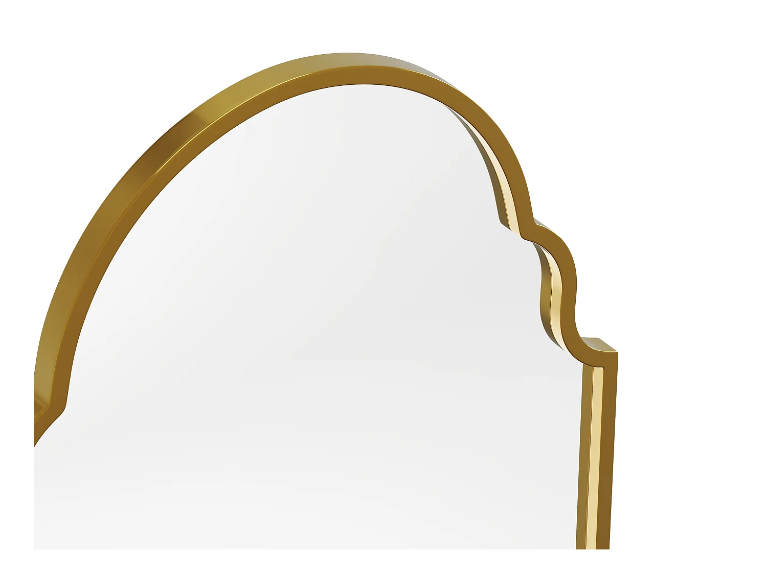 Grand miroir en métal- L. 60 x H. 160 cm - Doré - KARIAN