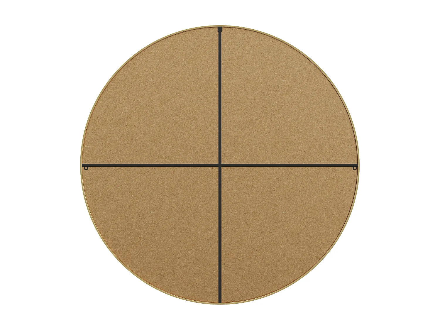 Großer Wandspiegel rund - Metall - 150 cm - Goldfarben - RONDIA