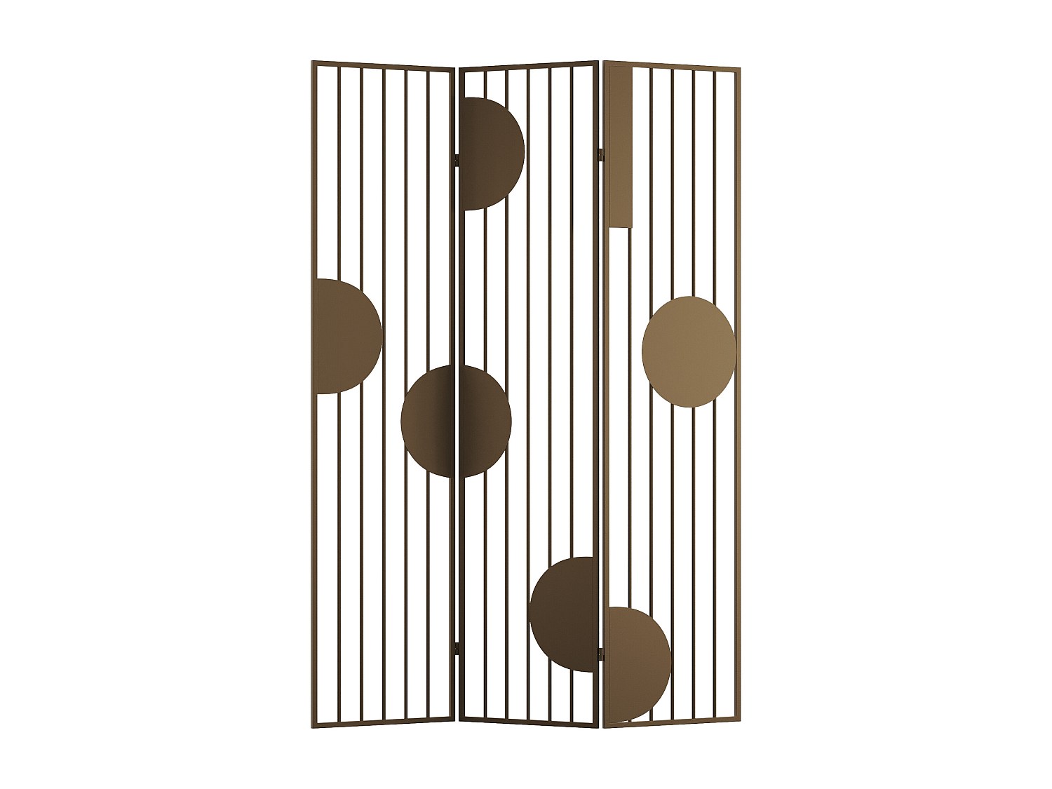 Dreiteiliger Metallparavent mit durchbrochenem Design – B 123 x H 180 cm – günstig online kaufen