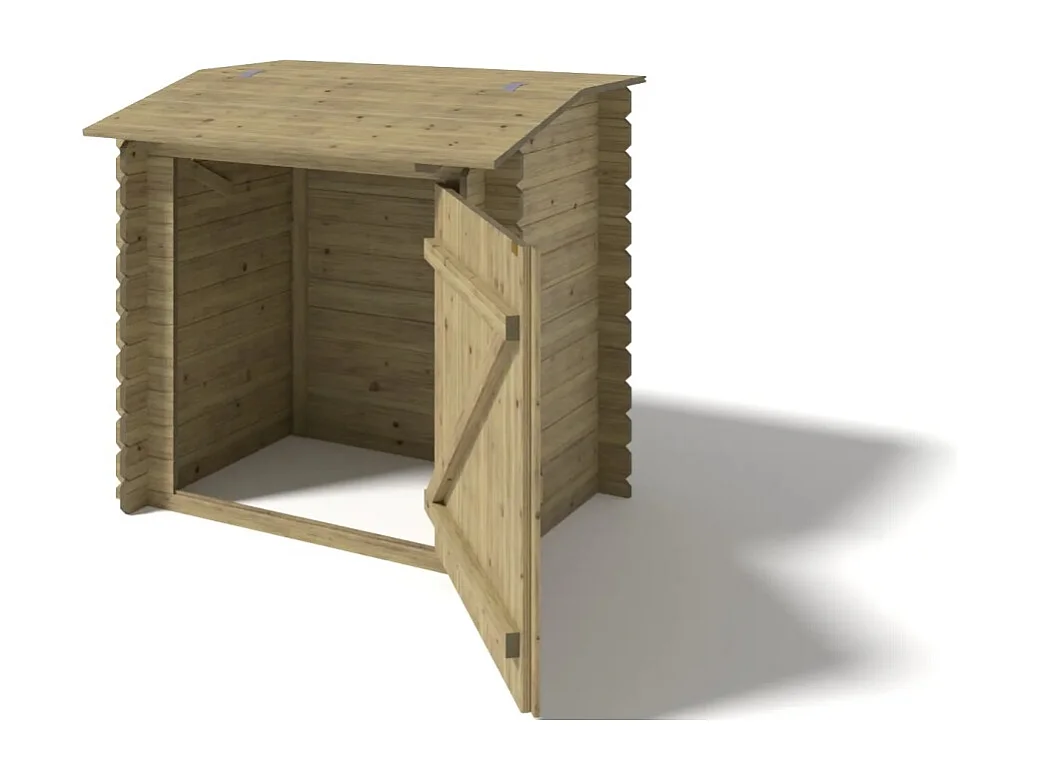 Armoire de jardin en bois -1.2x0.89 m - H.1.13 m - imprégné - SZA7 - ALTANKA