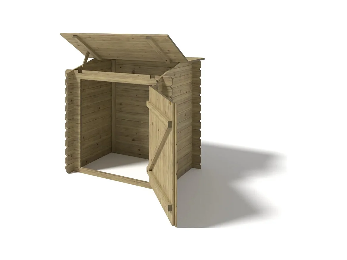 Armoire de jardin en bois -1.2x0.89 m - H.1.13 m - imprégné - SZA7 - ALTANKA