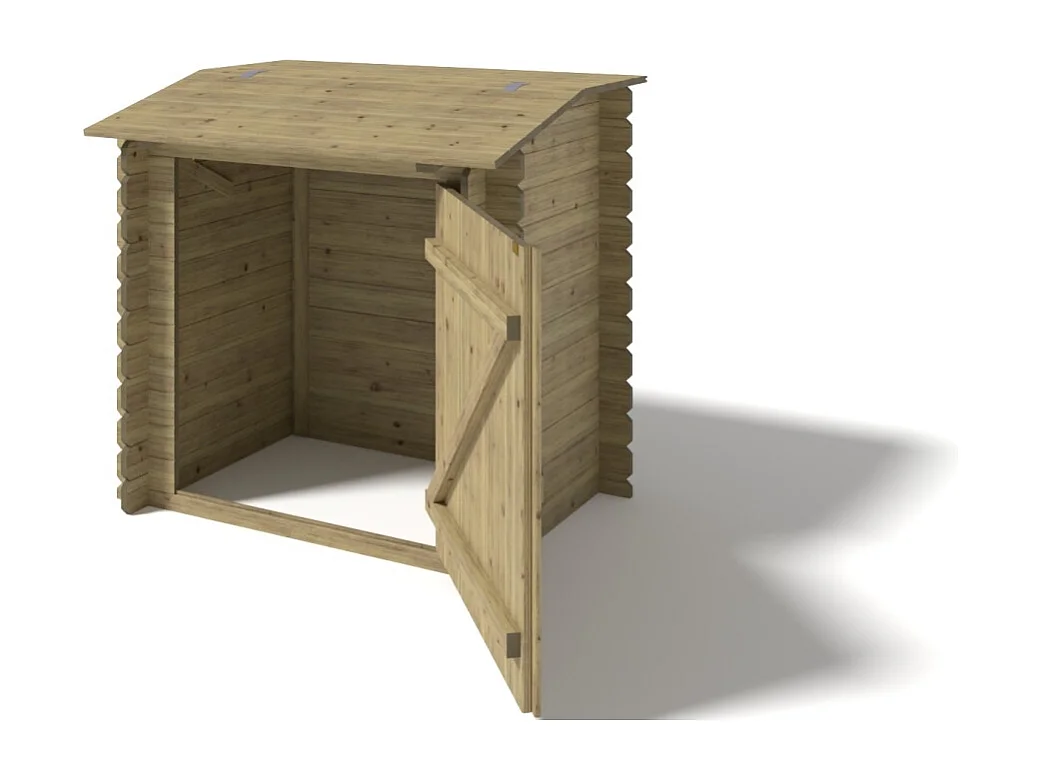 Armoire de jardin en bois -1.2x0.89 m - H.1.13 m - imprégné - SZA7 - ALTANKA