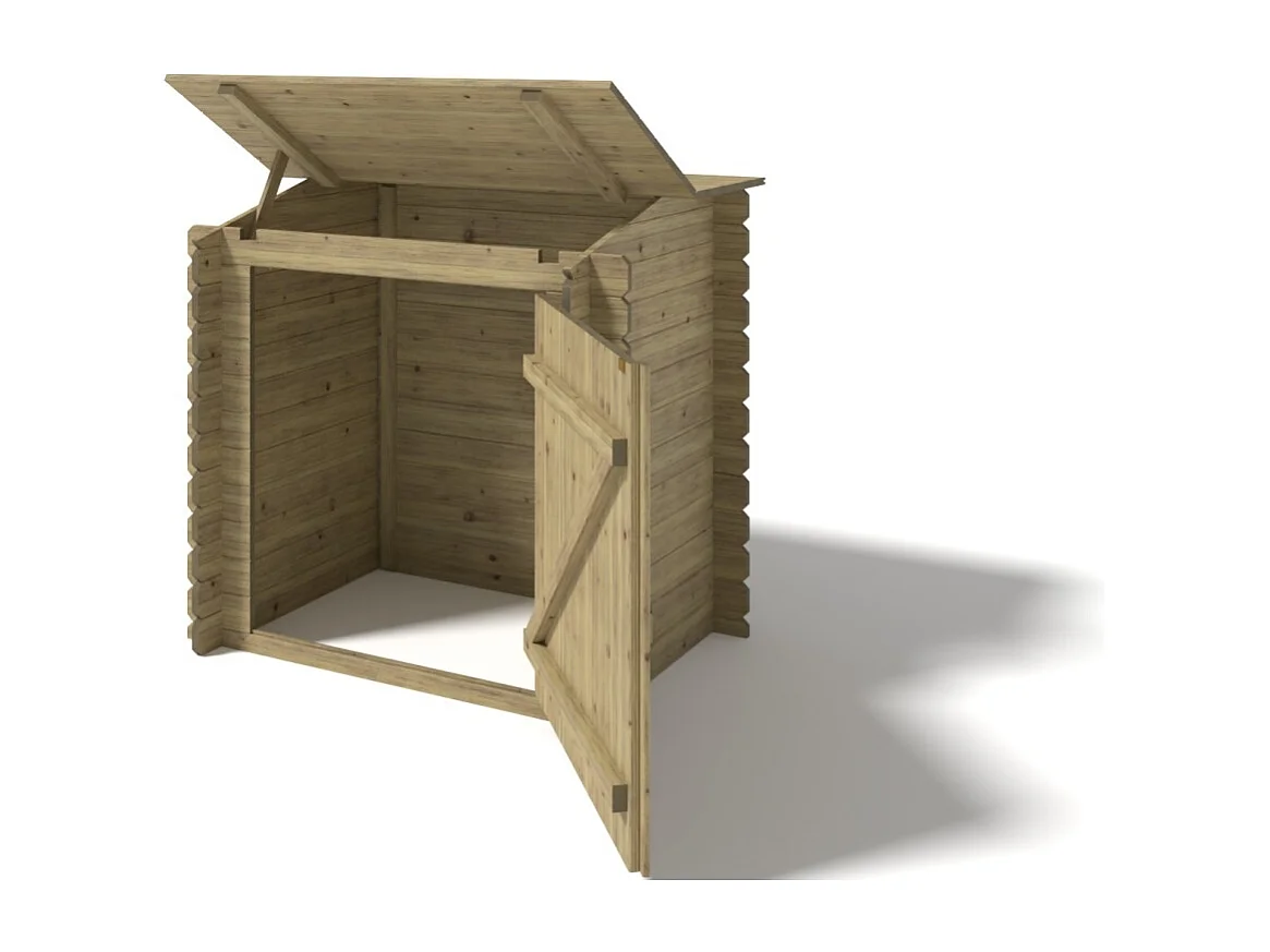 Armoire de jardin en bois -1.2x0.89 m - H.1.13 m - imprégné - SZA7 - ALTANKA