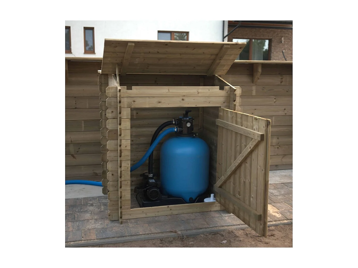 Armadietto da giardino per piscina per attrezzature 1.2x0.89 m H.1.13 m - Impregnato - SZA7 - ALTANKA