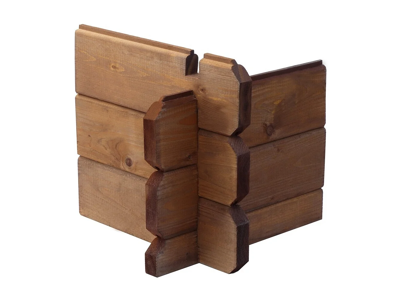 Casetta da giardino in legno con veranda e tettoia - 24m2 - 4x4m - impregnata - 28mm - colore: marrone - DOM181+DOM78+DOM79+POD05 - ALTANKA