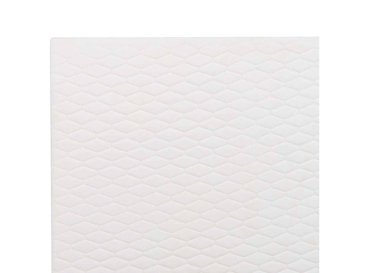 Letto Velluto BAYONNE 90 x 200 cm Bianco sporco
