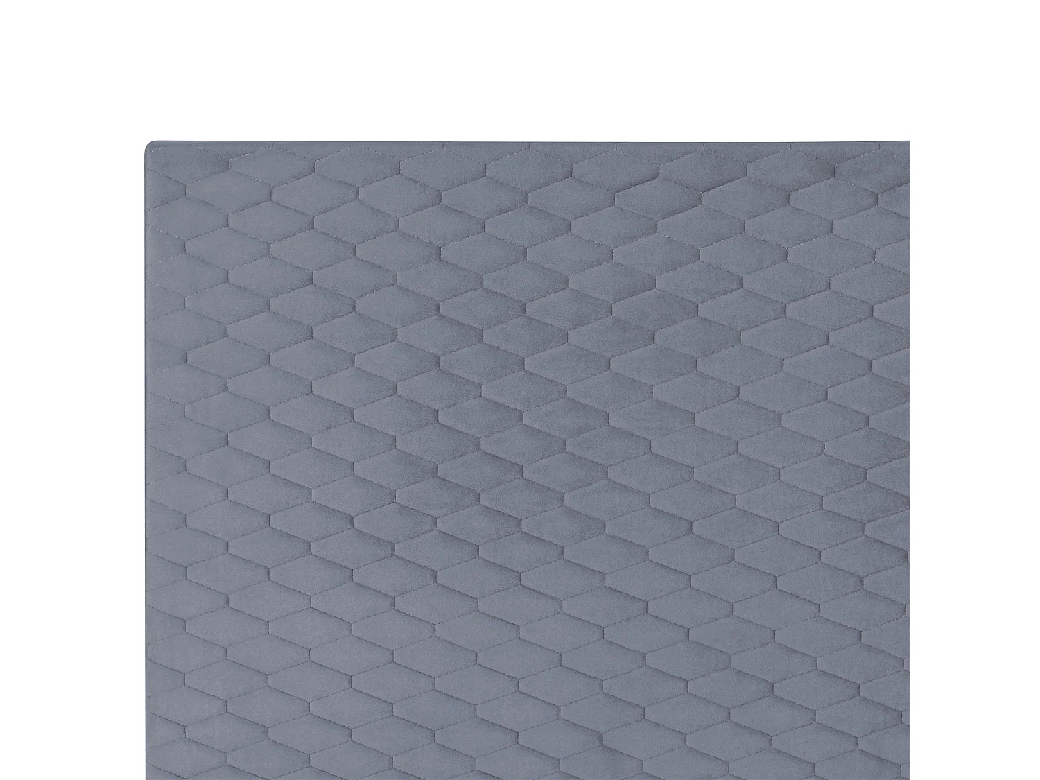 Lit avec sommier Velours BAYONNE 90 x 200 cm Gris