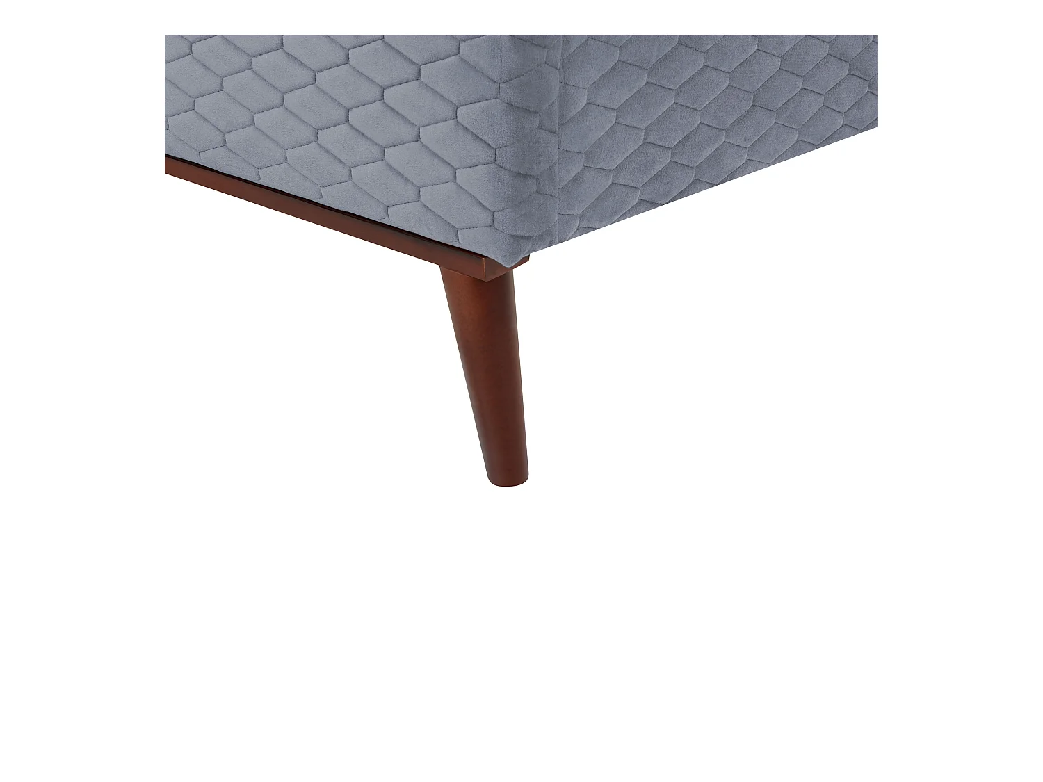 Bed Fluweel BAYONNE 90 x 200 cm Grijs