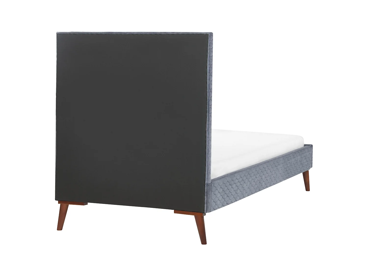 Bed Fluweel BAYONNE 90 x 200 cm Grijs