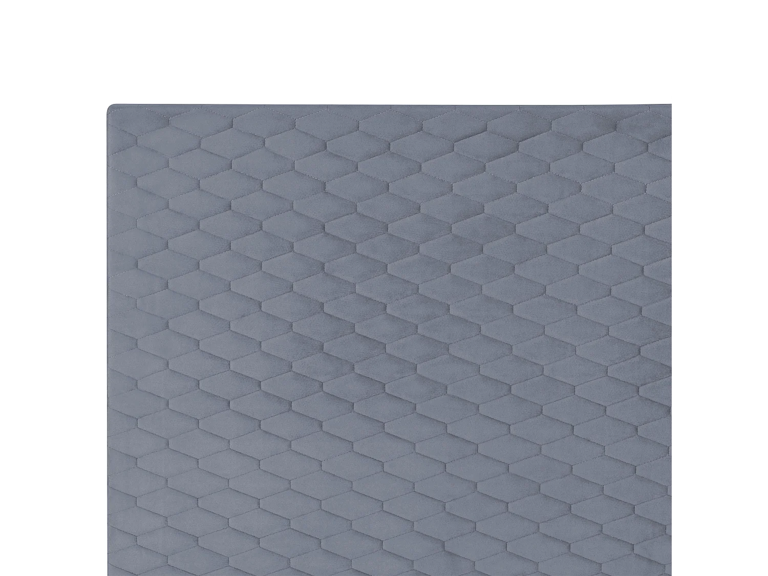 Lit avec sommier Velours BAYONNE 90 x 200 cm Gris