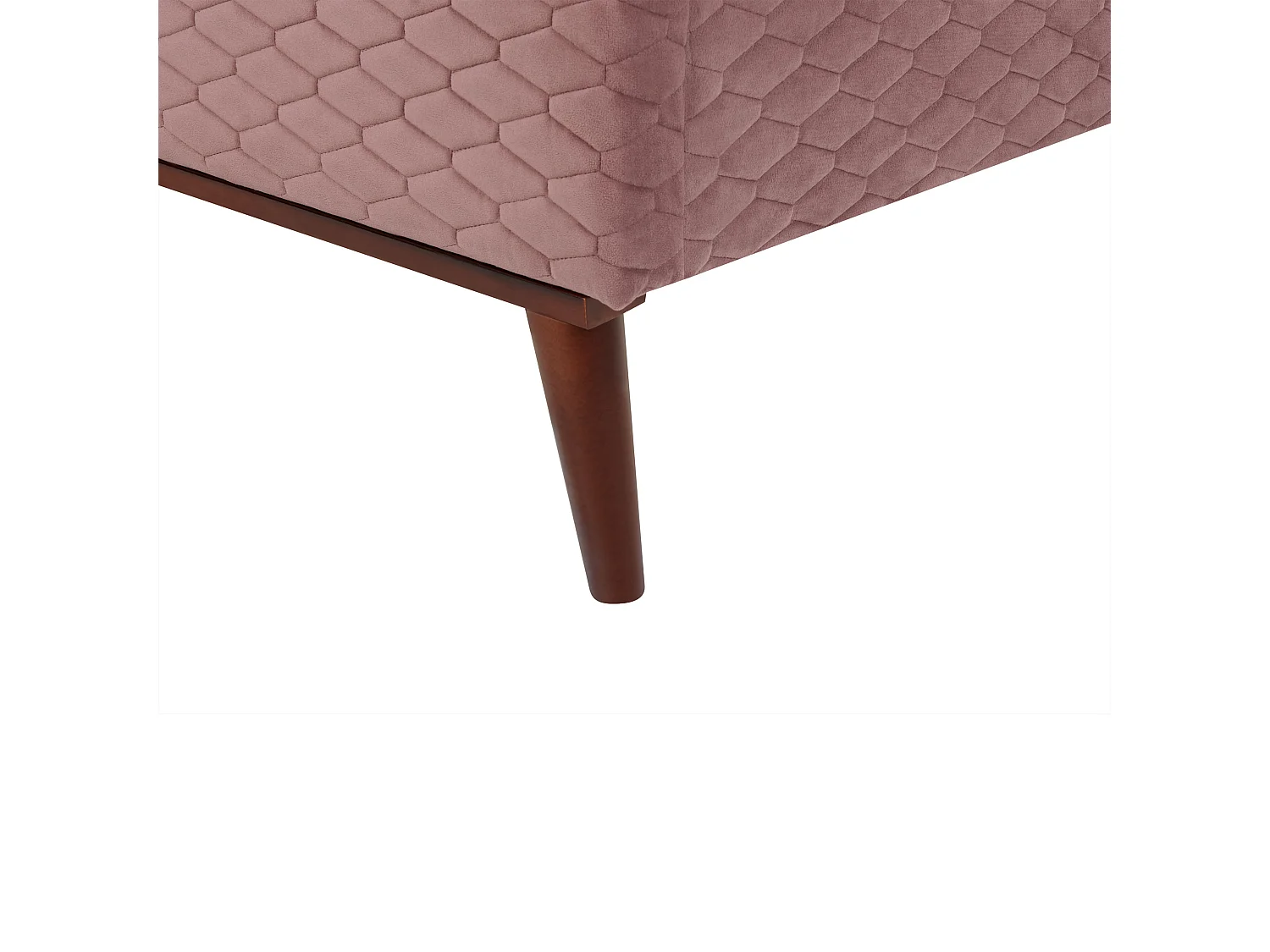 Lit simple en velours rose 90 x 200 cm BAYONNE