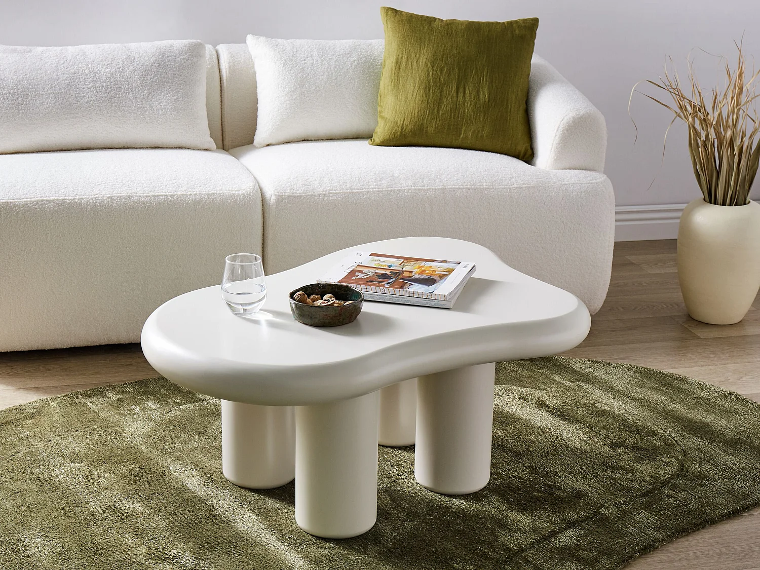 Table basse ONDLE Blanc cassé