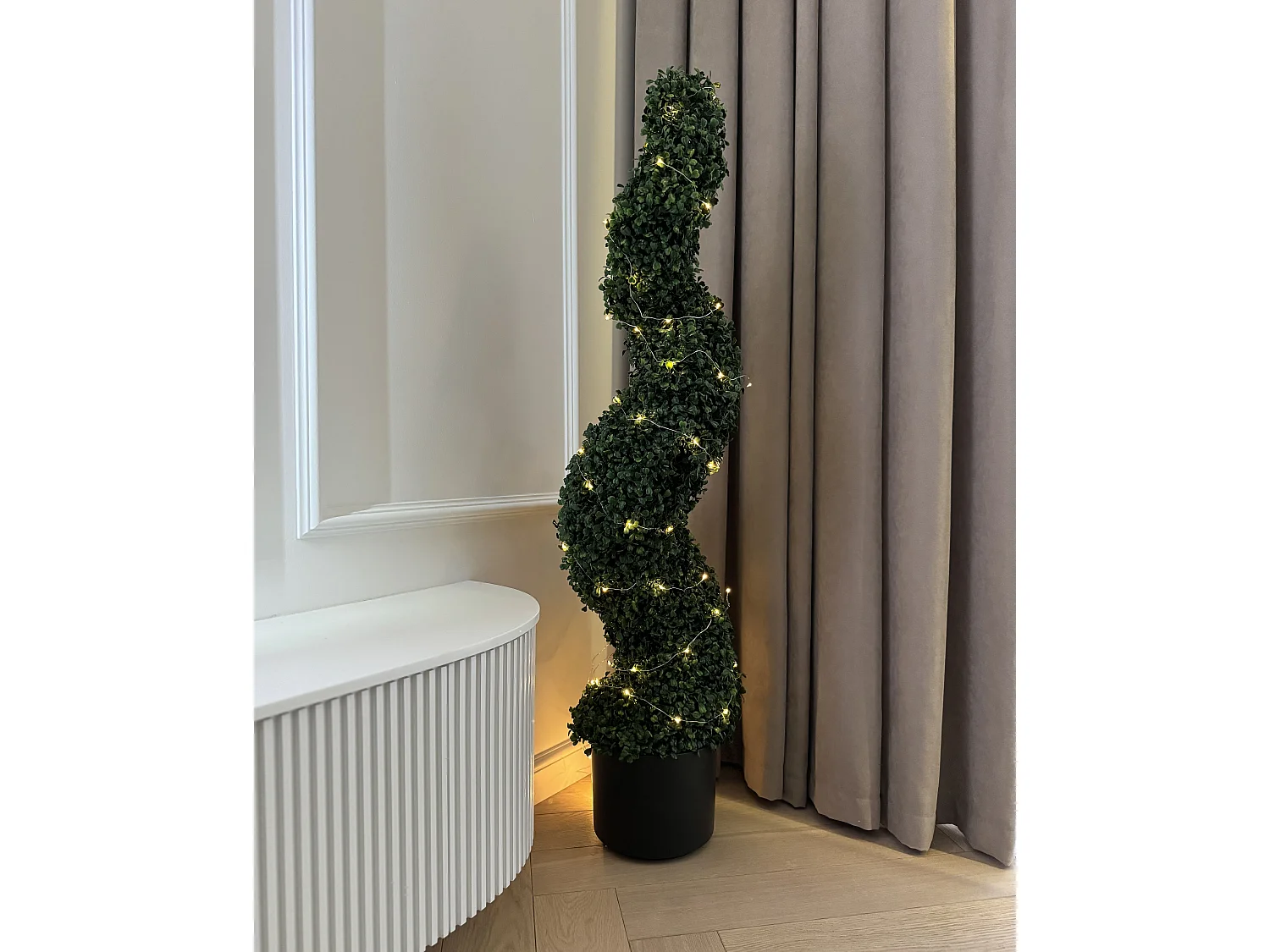 Kunstpflanze im Blumentopf 120 cm BOXWOOD SPIRAL TREE