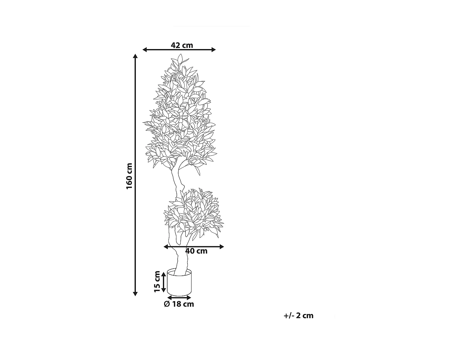 Pianta artificiale in vaso 160 cm LAURELE