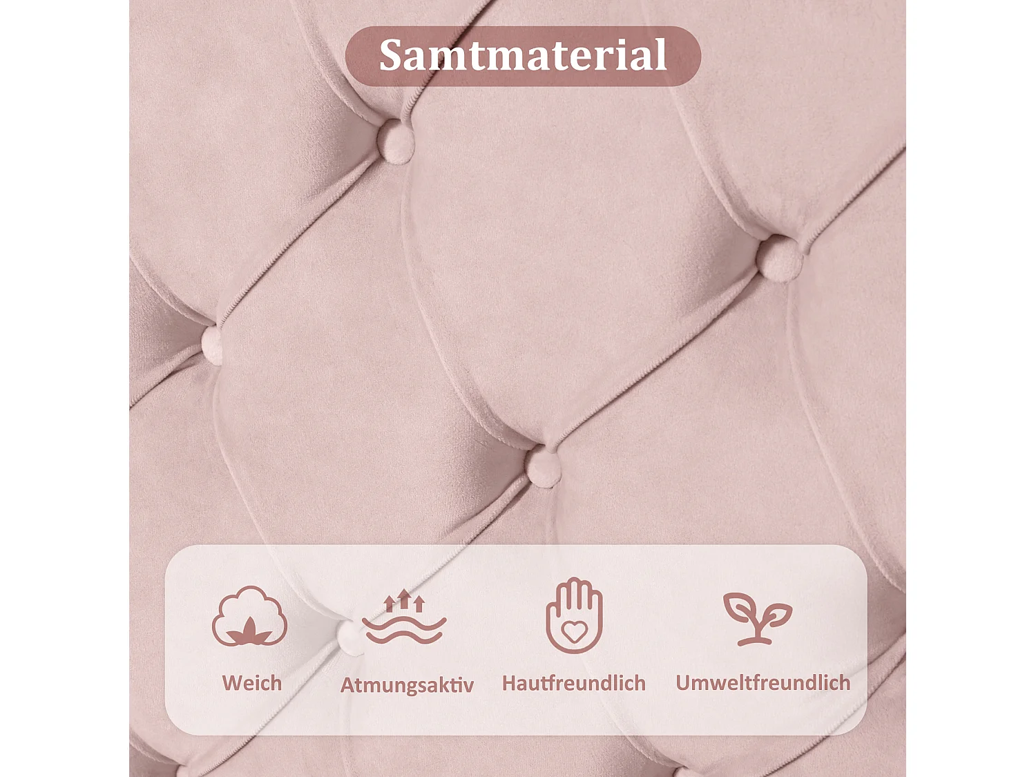 Bed met verstelbaar hoofdeinde voor volwassenen - 140 x 200 cm - fluweel - Scandinavische stijl - roze