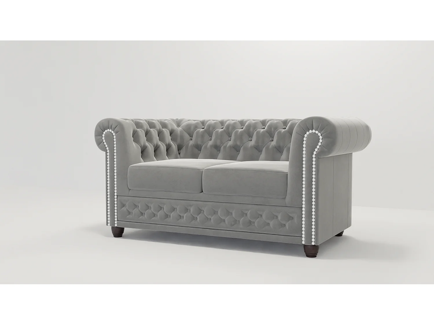 Liv 2-Sitzer Chesterfield Sofa Samt Bezug