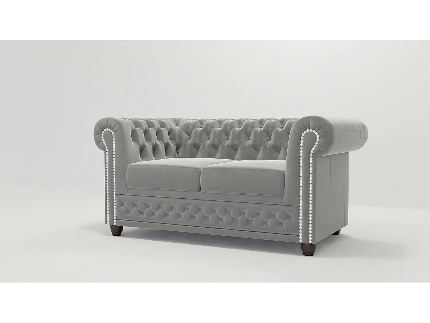 Liv 2-Sitzer Chesterfield Sofa Samt Bezug