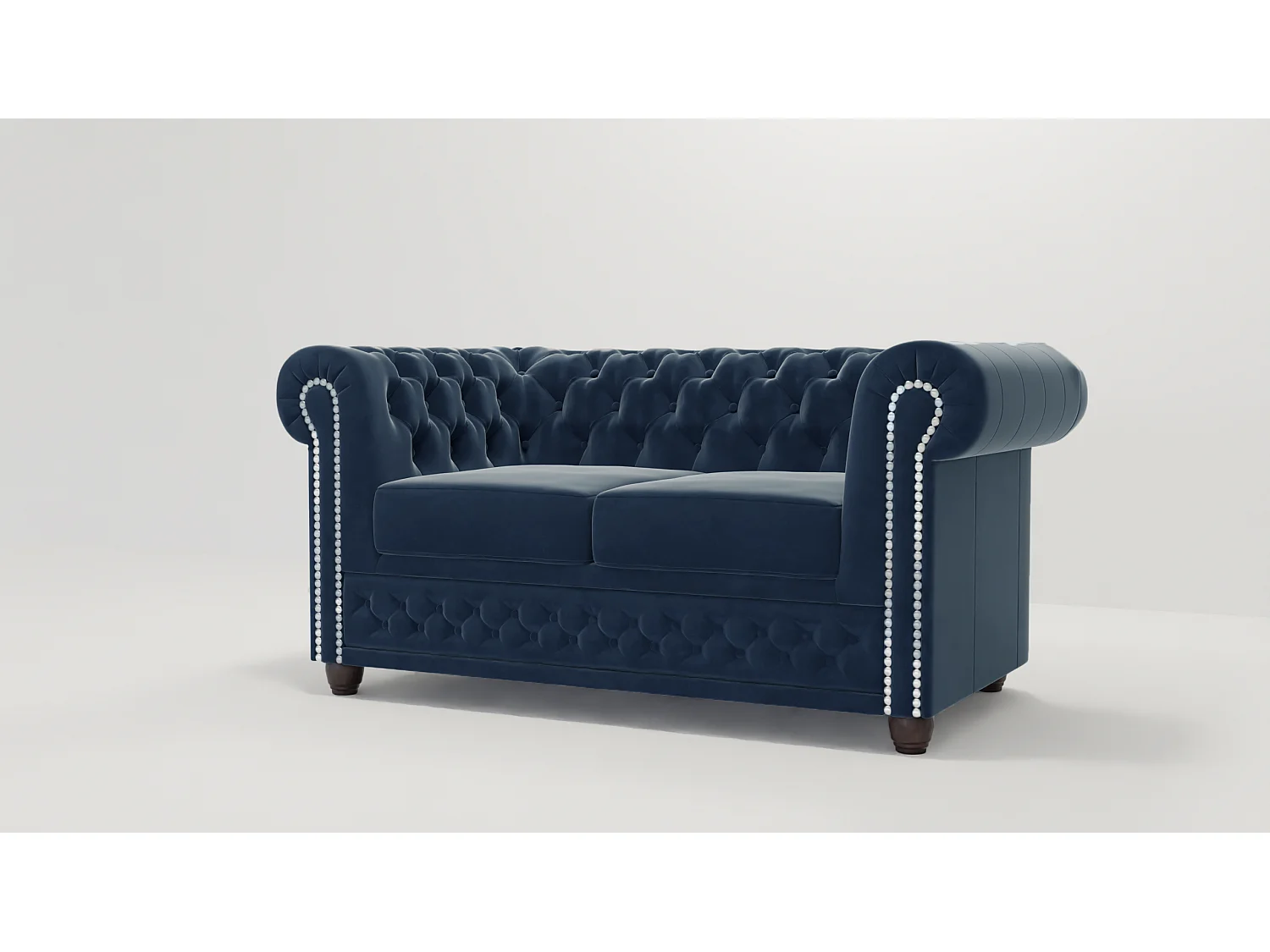 Liv 2-Sitzer Chesterfield Sofa Samt Bezug