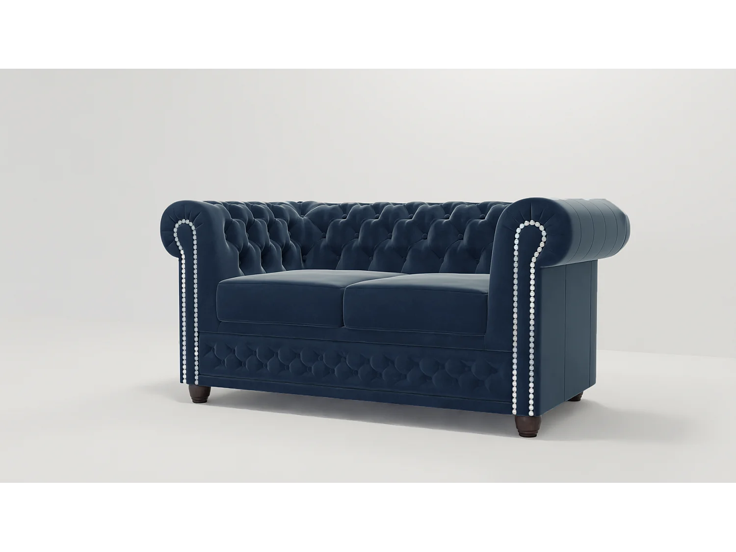 Liv 2-Sitzer Chesterfield Sofa Samt Bezug