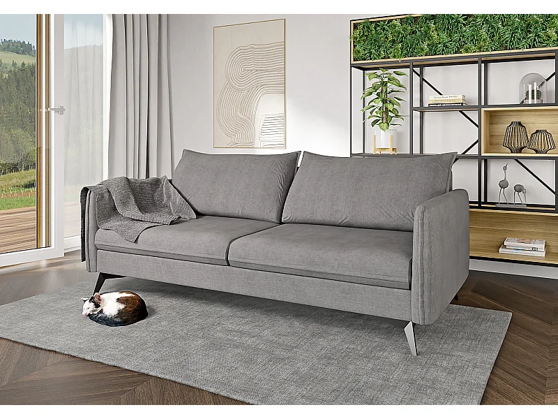 Modernes Sofa 3-Sitzer Harris mit Schwarz Metall Füßen
