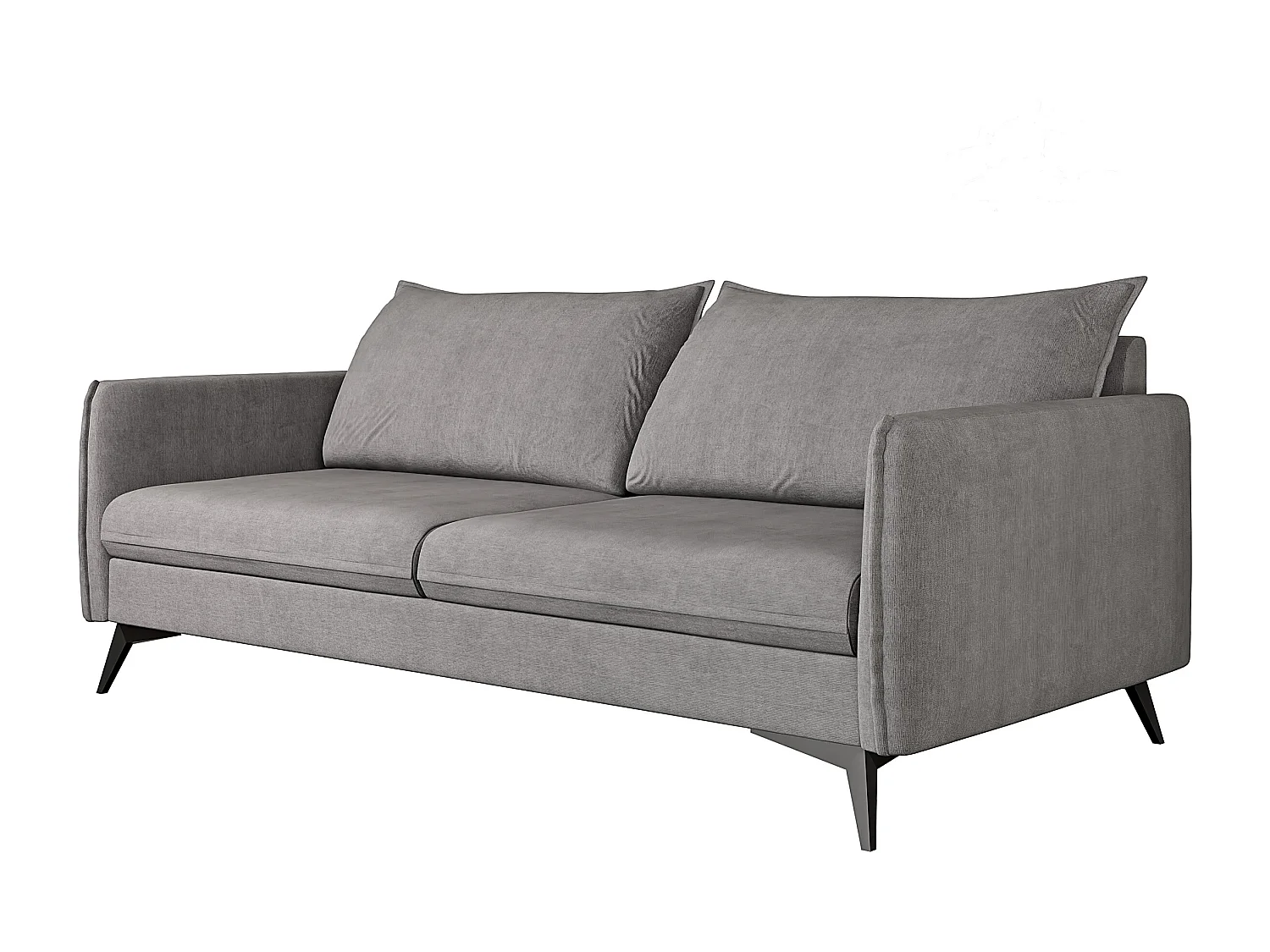 Modernes Sofa 3-Sitzer Harris mit Schwarz Metall Füßen