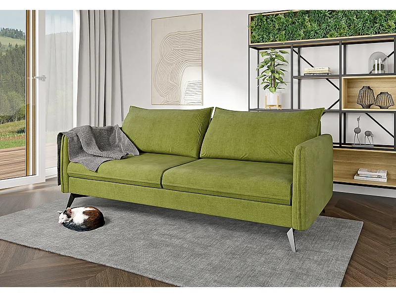 Modernes Sofa 3-Sitzer Harris mit Schwarz Metall Füßen