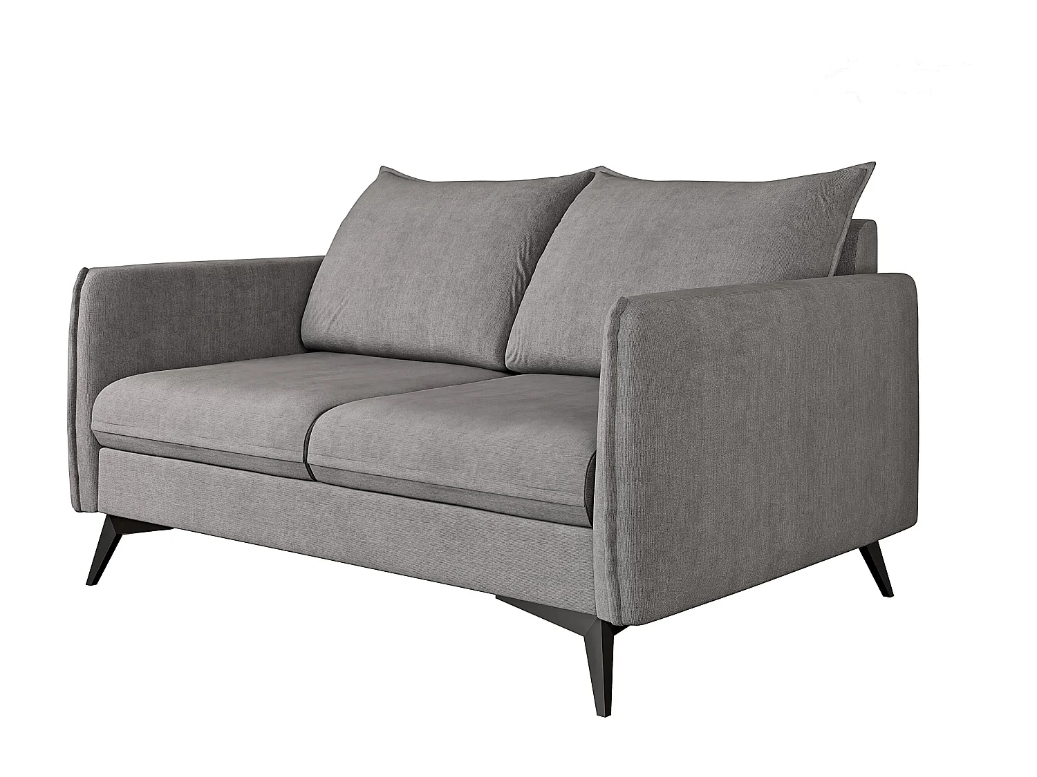 Modernes Sofa 2-Sitzer Harris mit Schwarz Metall Füßen