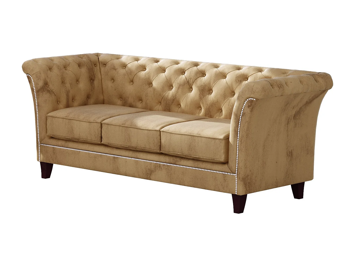 Uma 3-Sitzer Chesterfield Sofa