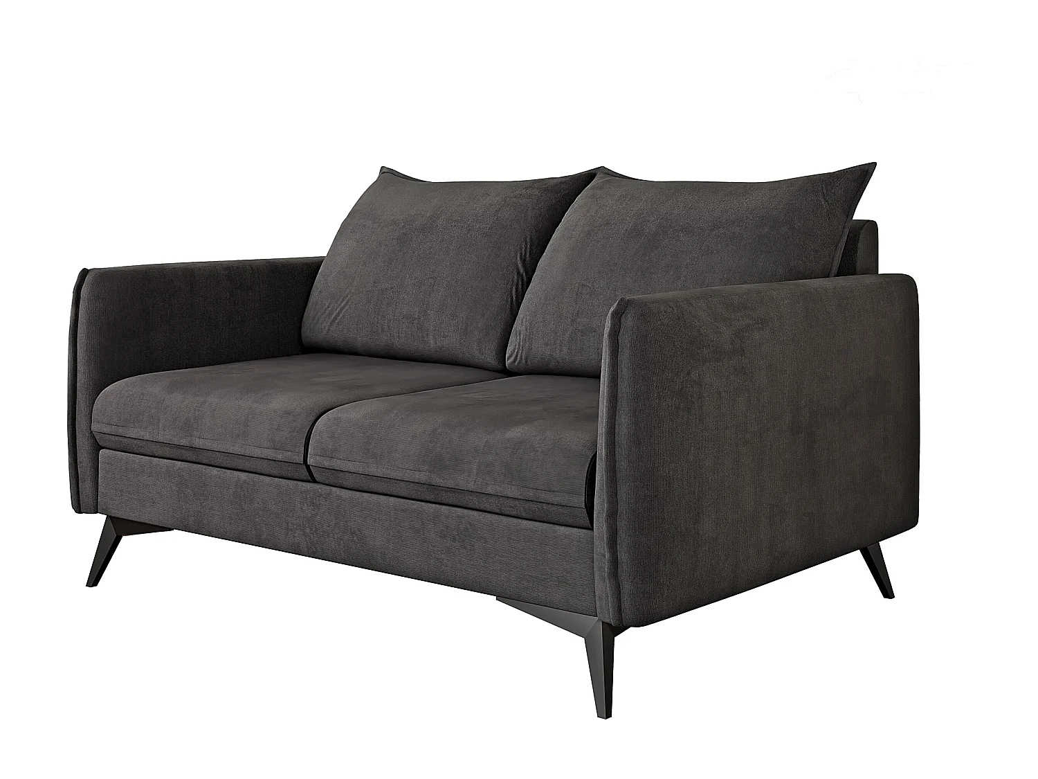 Modernes Sofa 2-Sitzer Harris mit Schwarz Metall Füßen