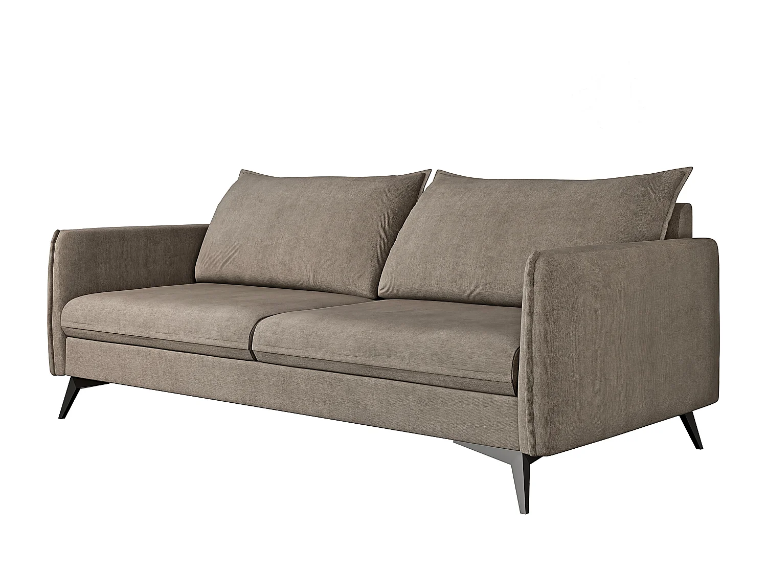 Modernes Sofa 3-Sitzer Harris mit Schwarz Metall Füßen