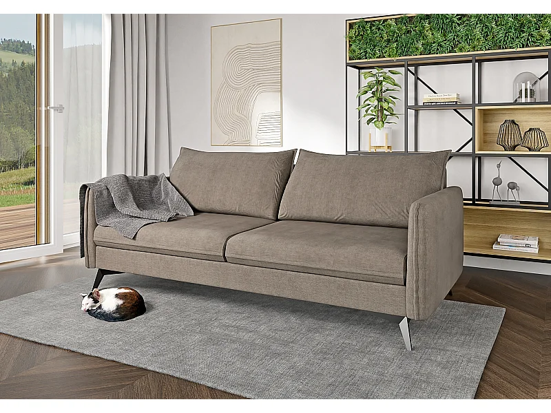 Modernes Sofa 3-Sitzer Harris mit Schwarz Metall Füßen