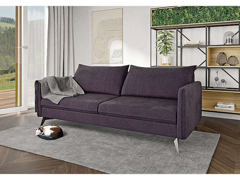 Modernes Sofa 3-Sitzer Harris mit Schwarz Metall Füßen