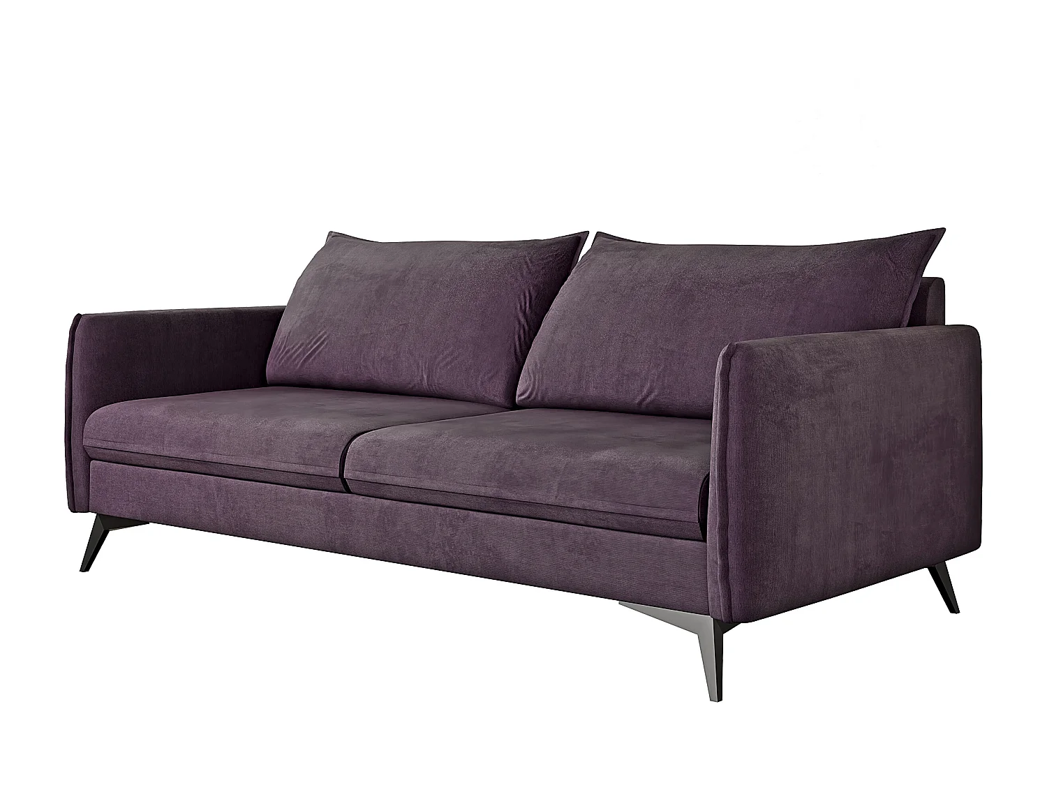 Modernes Sofa 3-Sitzer Harris mit Schwarz Metall Füßen