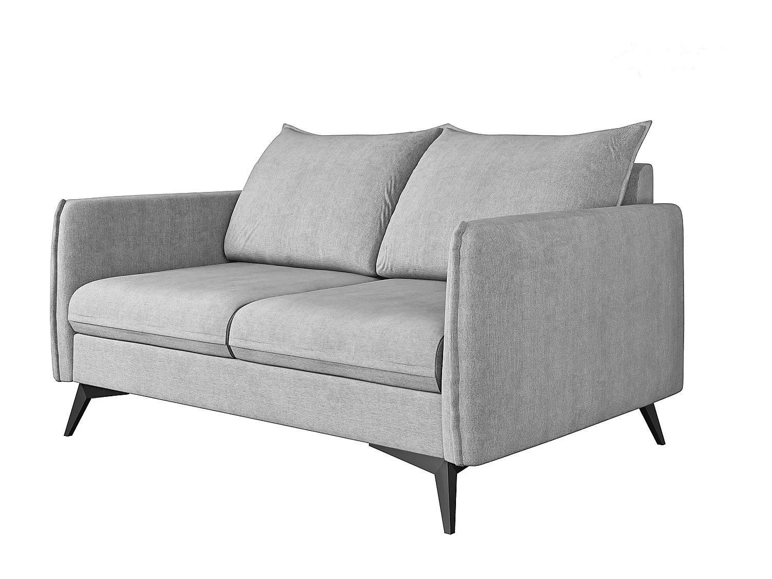 Modernes Sofa 2-Sitzer Harris mit Schwarz Metall Füßen