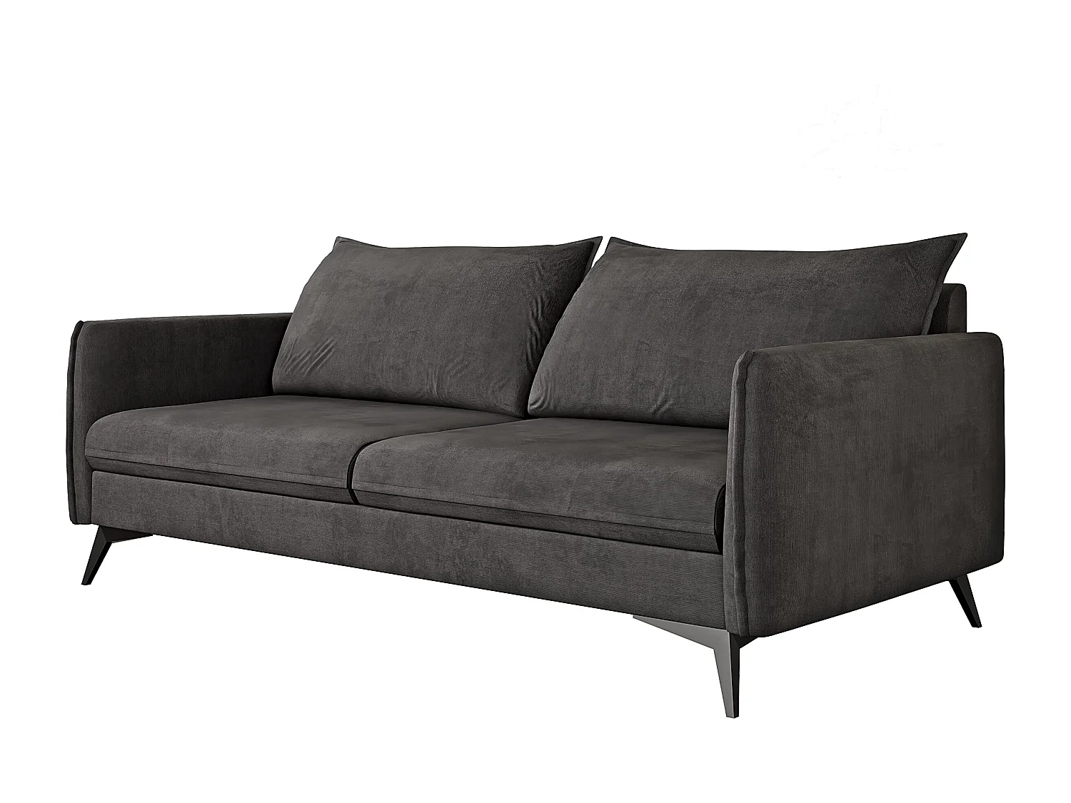 Modernes Sofa 3-Sitzer Harris mit Schwarz Metall Füßen