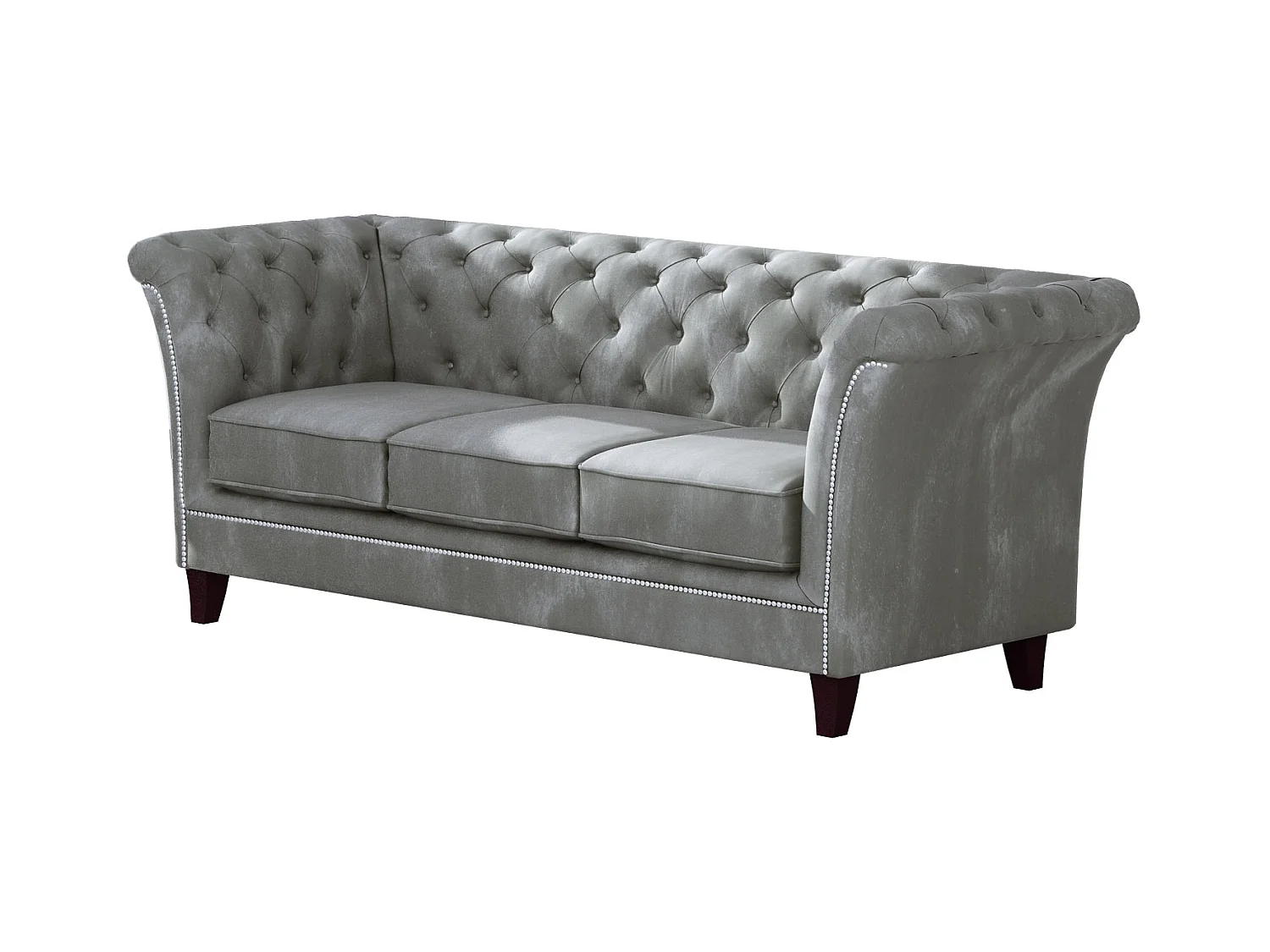 Uma 3-Sitzer Chesterfield Sofa