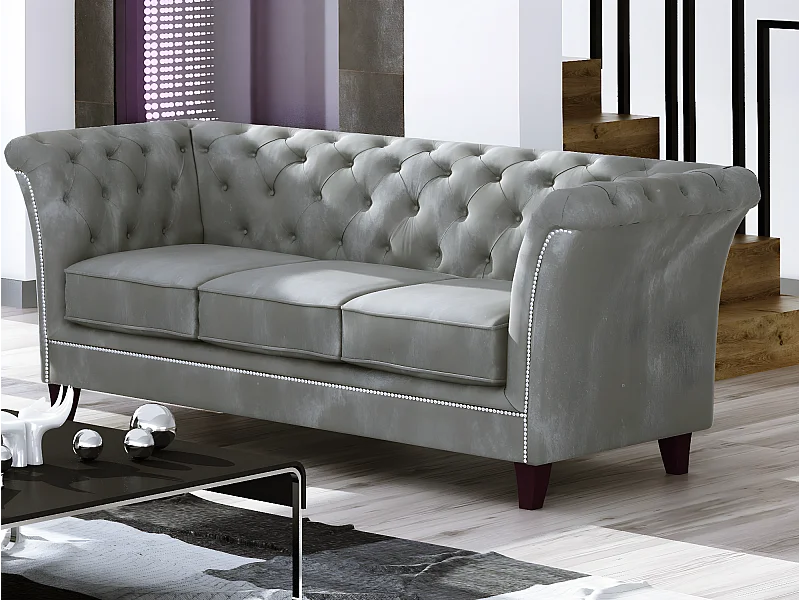 Uma 3-Sitzer Chesterfield Sofa