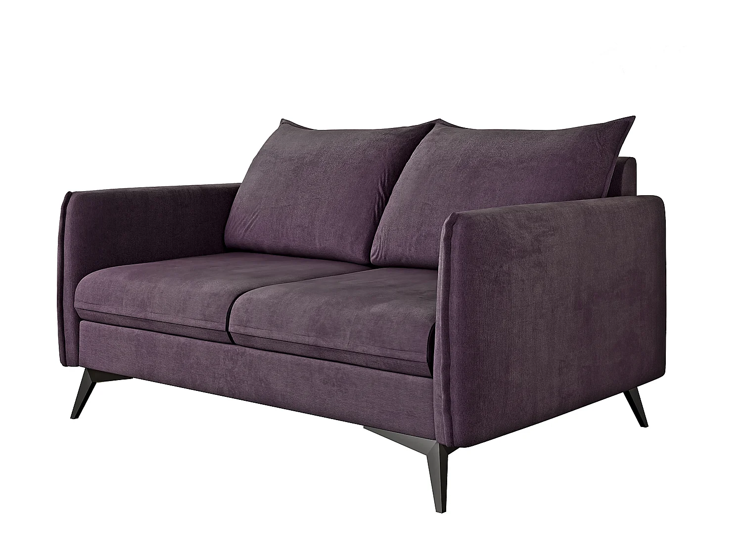 Modernes Sofa 2-Sitzer Harris mit Schwarz Metall Füßen