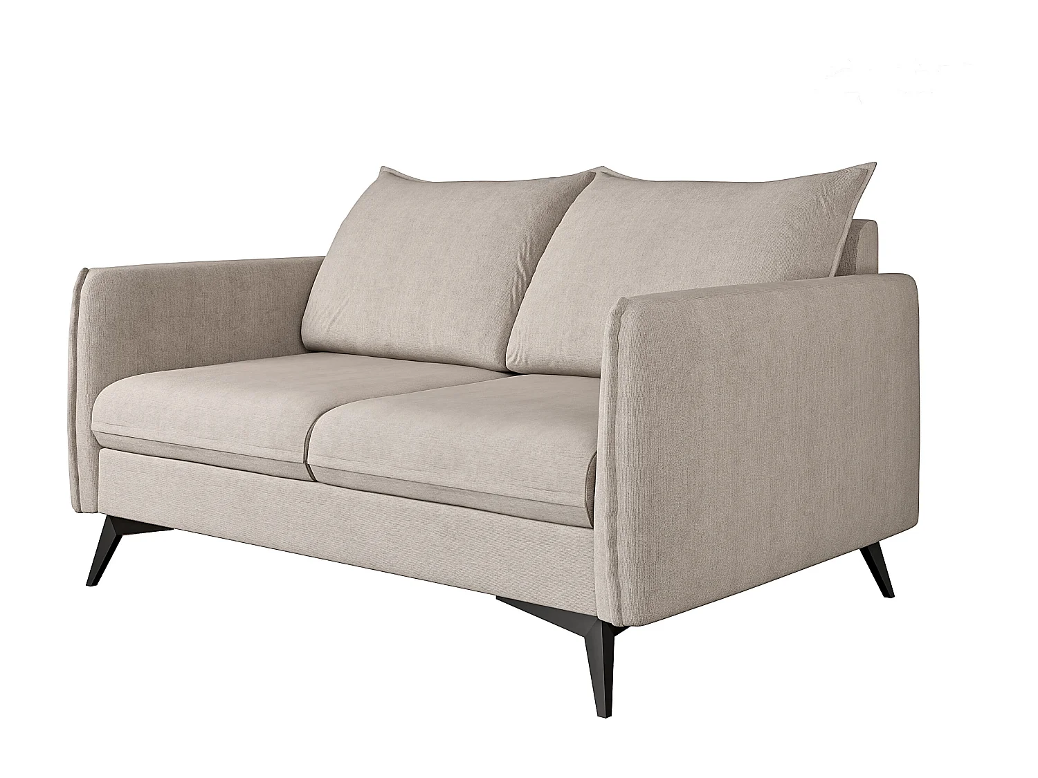 Modernes Sofa 2-Sitzer Harris mit Schwarz Metall Füßen