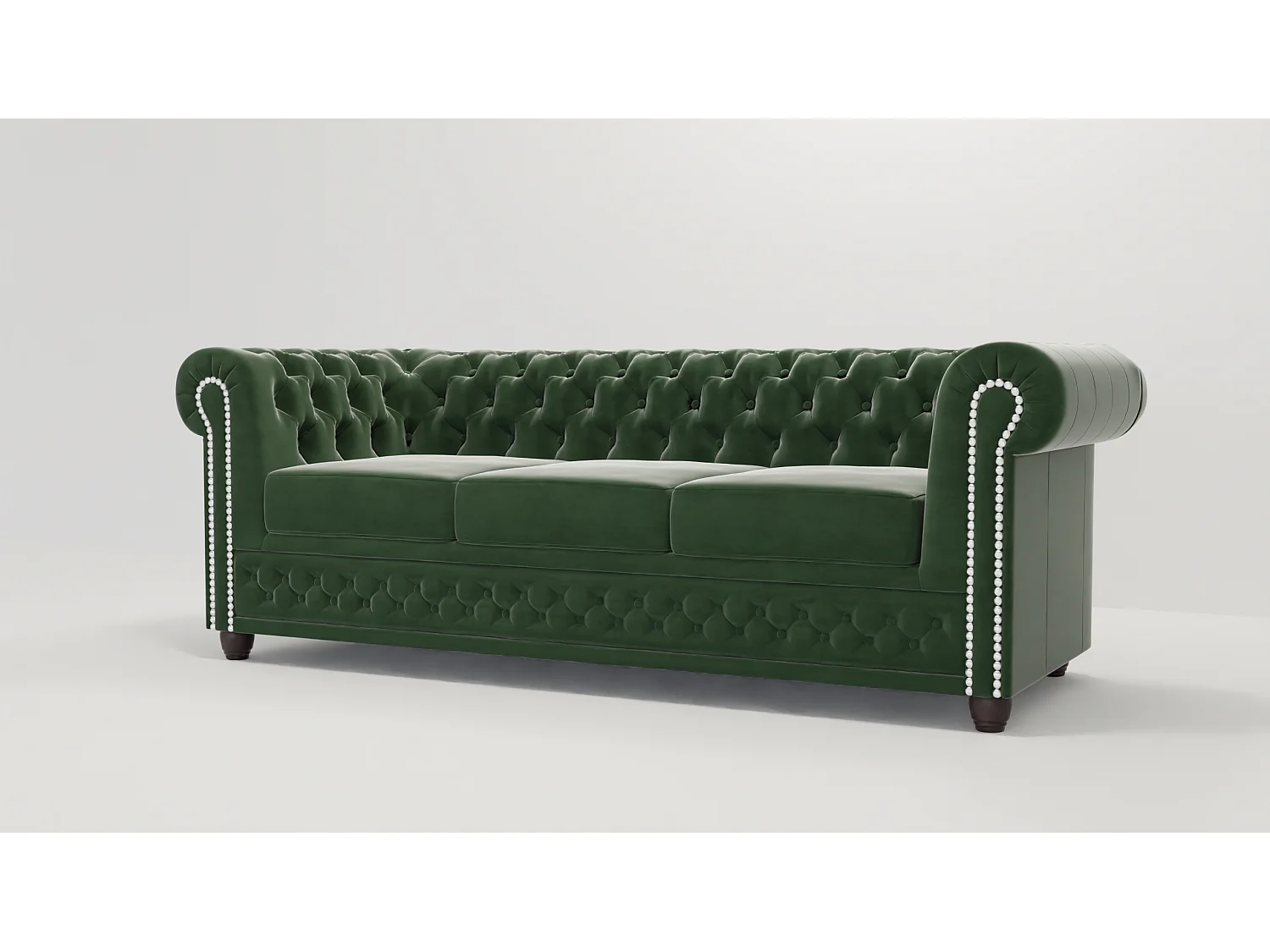 Liv 3-Sitzer Chesterfield Sofa Samt Bezug