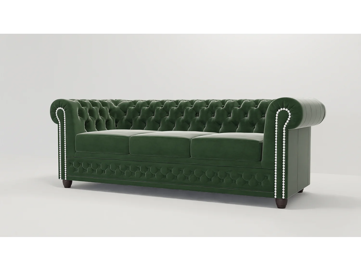Liv 3-Sitzer Chesterfield Sofa Samt Bezug