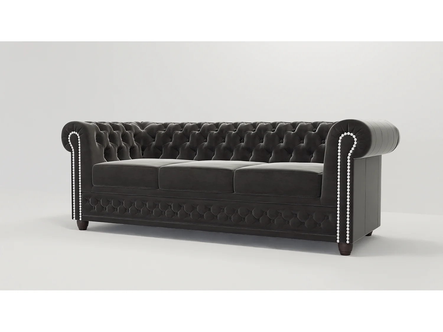 Liv 3-Sitzer Chesterfield Sofa Samt Bezug