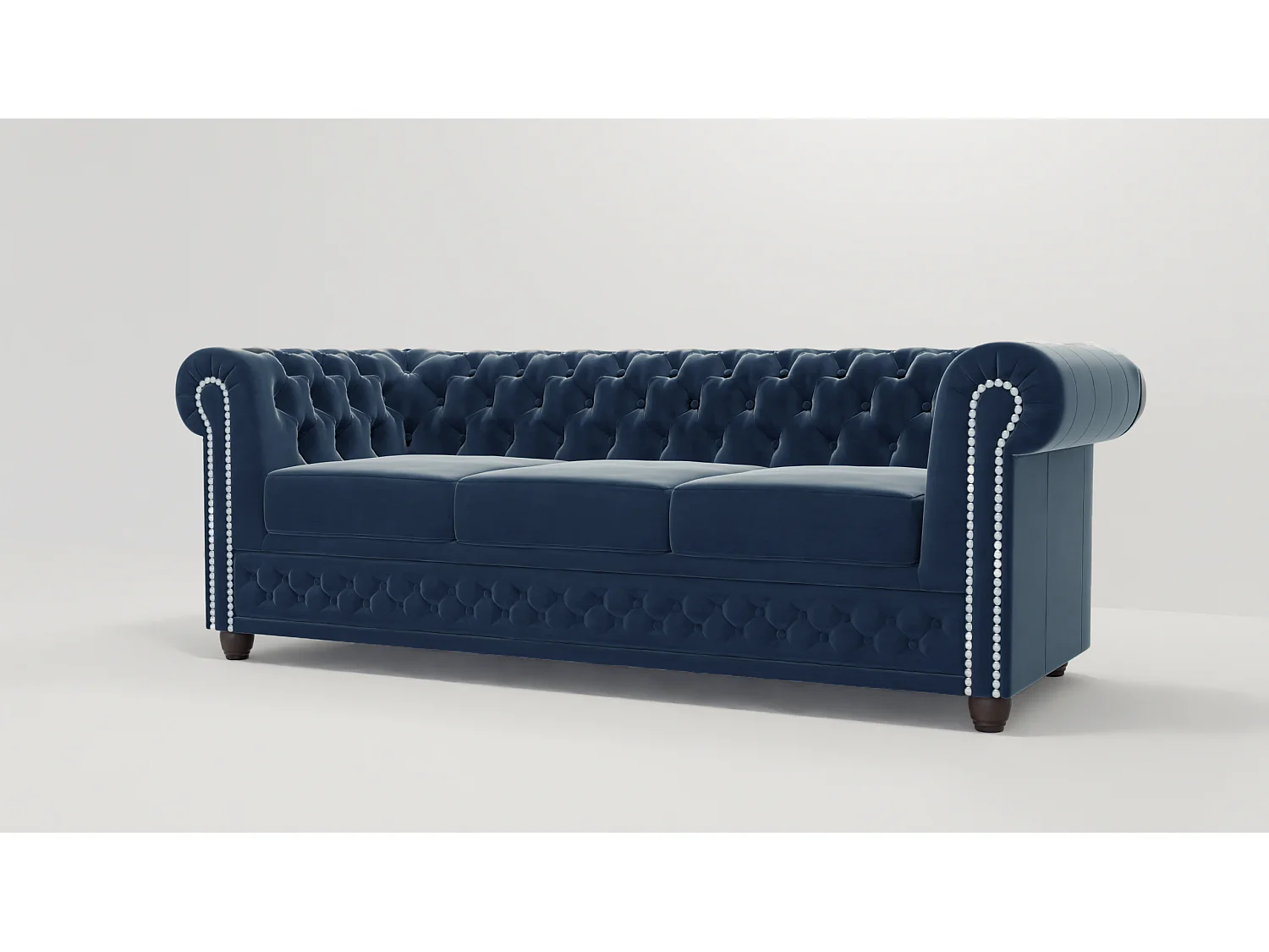Liv 3-Sitzer Chesterfield Sofa Samt Bezug
