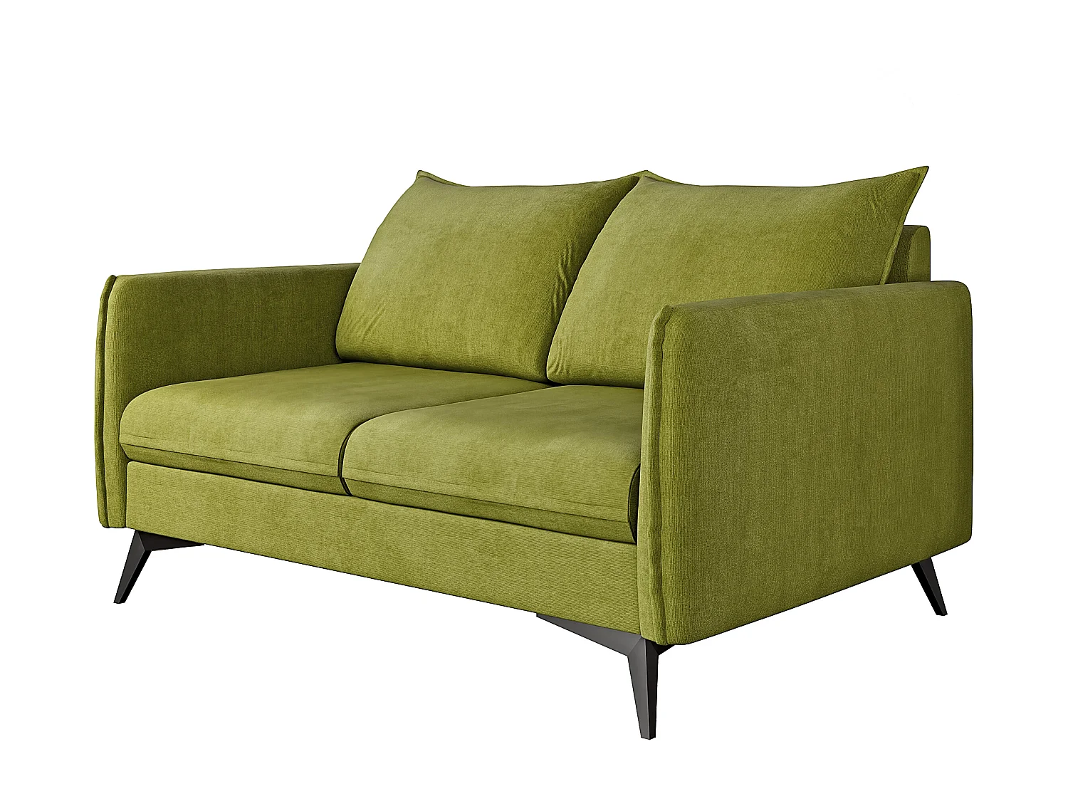 Modernes Sofa 2-Sitzer Harris mit Schwarz Metall Füßen