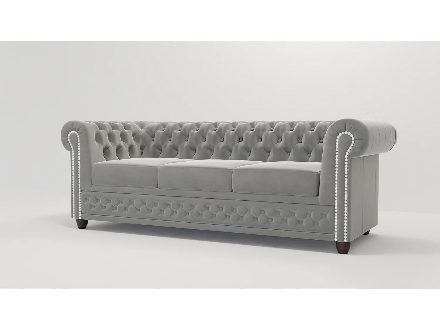 Liv 3-Sitzer Chesterfield Sofa Samt Bezug